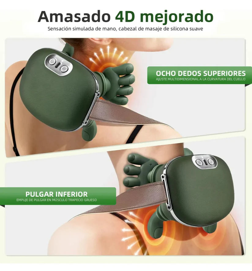 Masajeador Eléctrico Con Dedos Portátil