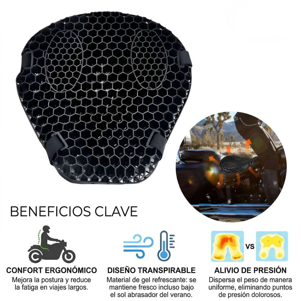 Cojín De Gel Para Moto Aislante Térmico