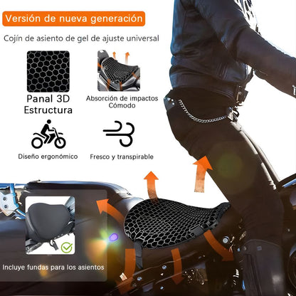 Cojín De Gel Para Moto Aislante Térmico