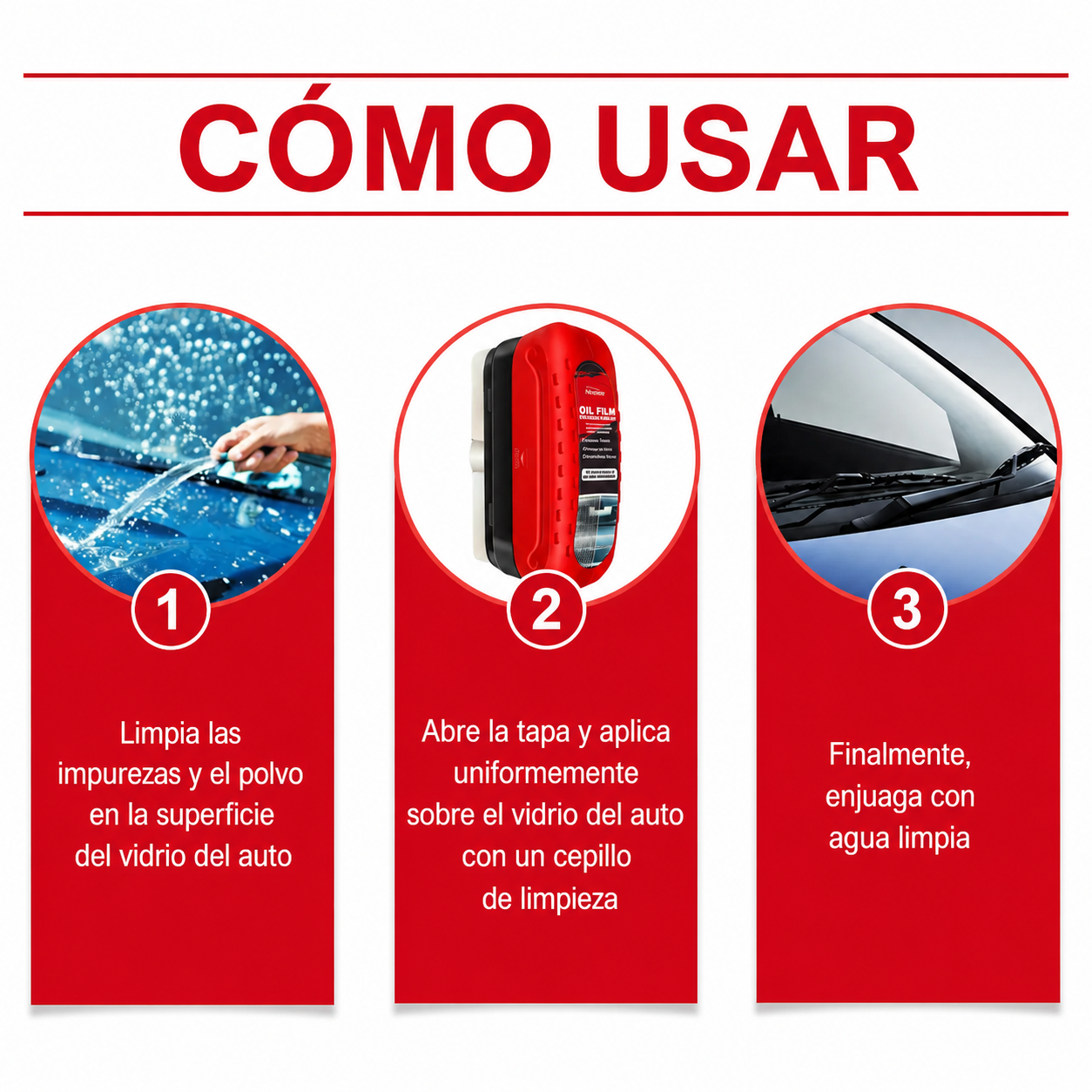 Limpiador de Aceite Pulidor Para Vidrio