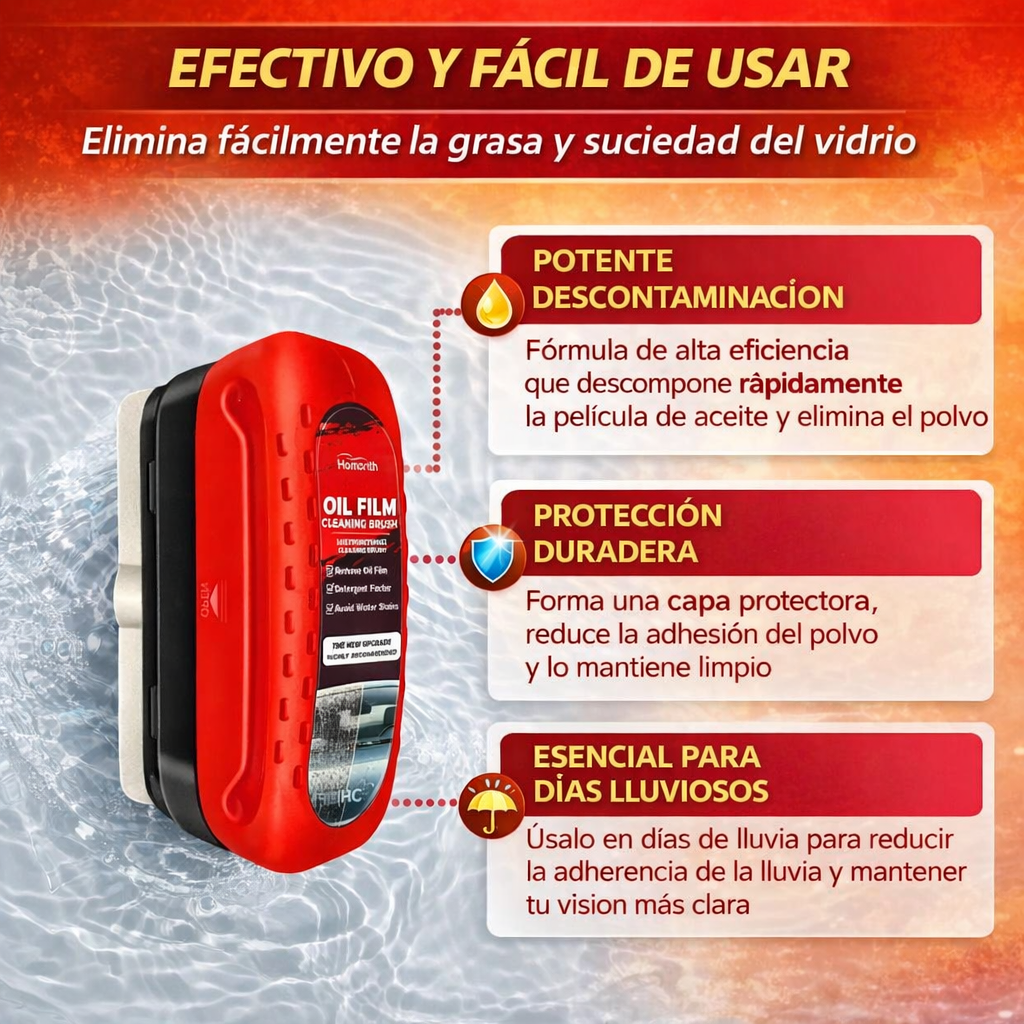 Limpiador de Aceite Pulidor Para Vidrio