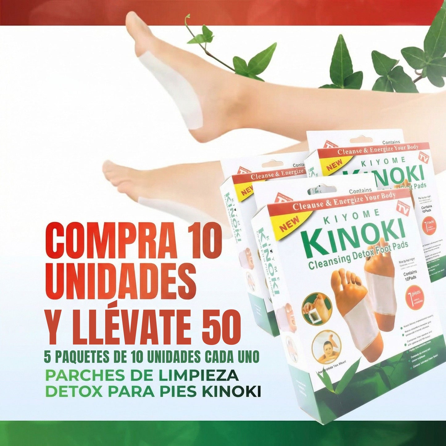 PARCHES DETOX PARA PIE KINOKI X50