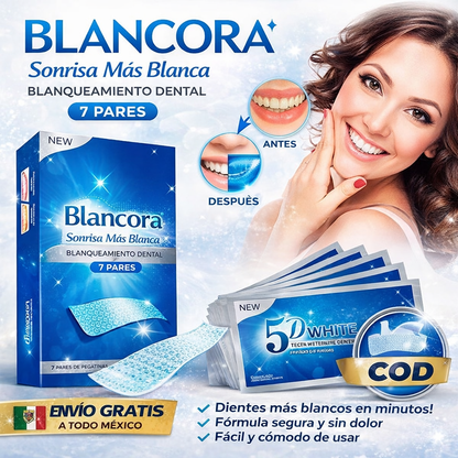 Blancora Sonrisa Más Blanca Blanqueamiento Dental Pegatinas 7 Pares